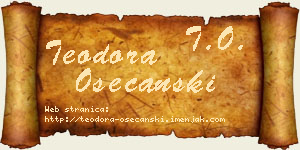 Teodora Osećanski vizit kartica